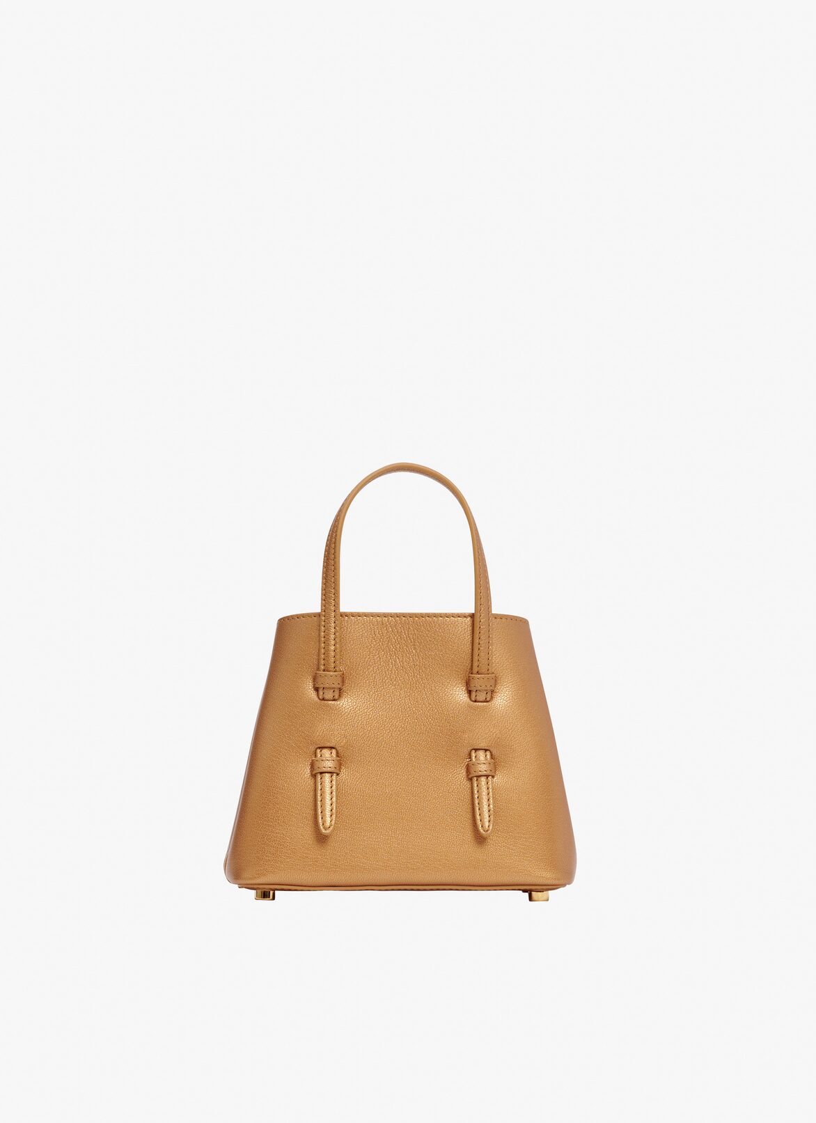 Mina 16 bag in metallic goatskin ALAÏA BROWN MINA 16 BAG IN METALLIC GOATSKIN